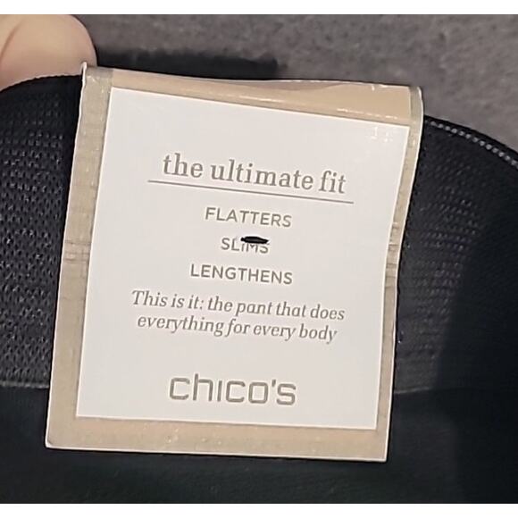 Chico’s 1R Ultimate Fit Black Ponte Flare Trousers NWT Women’s Pants - Picture 4 of 9